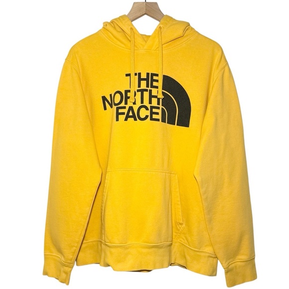 The North Face Half Dome Pullover Hoodie in Summit Gold / TNF Black - Picture 1 of 8